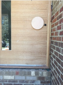 New handle on unfinished entry door