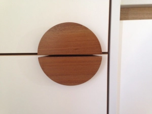 Half moon pair in Teak