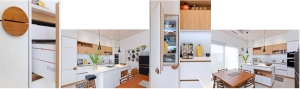 Collage of new white kitchen