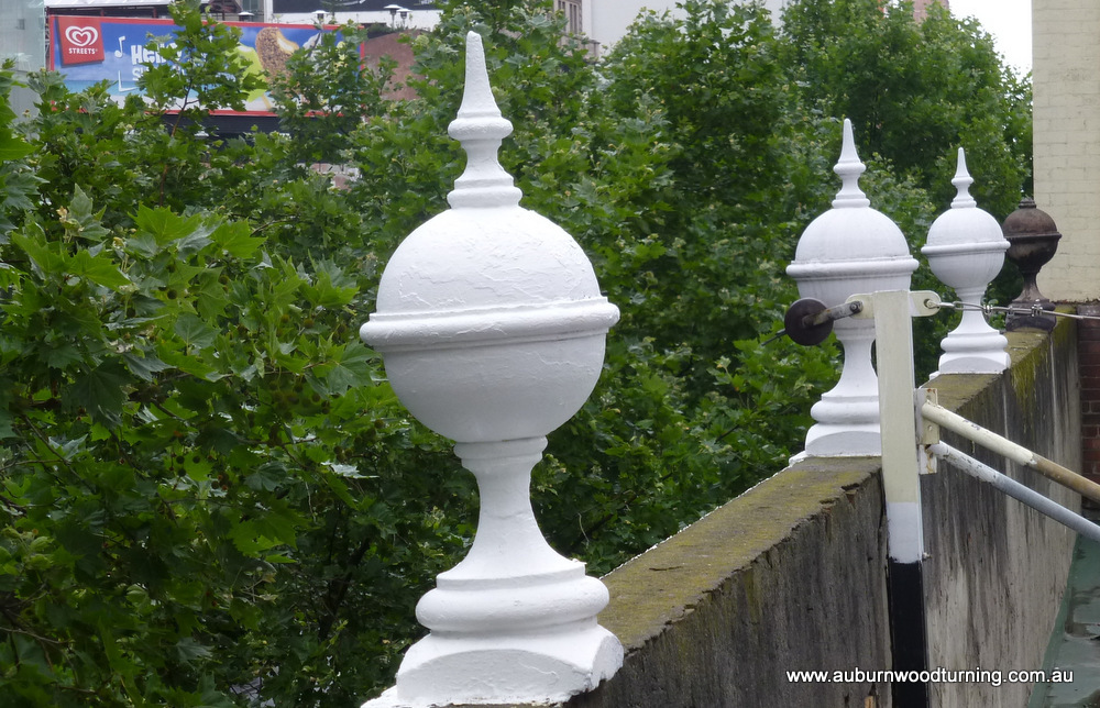 Original concrete finials