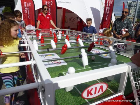 Fun giant foosball table