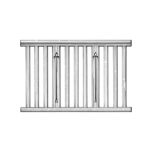Slat & motif balustrade panel