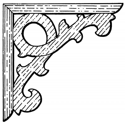 Decorative verandah corner bracket - CB03