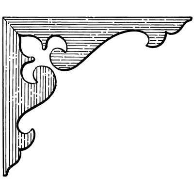 Decorative verandah corner bracket - CB06