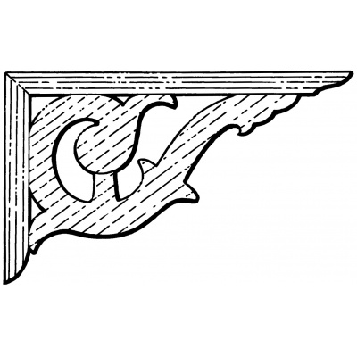 Decorative verandah corner bracket - CB07