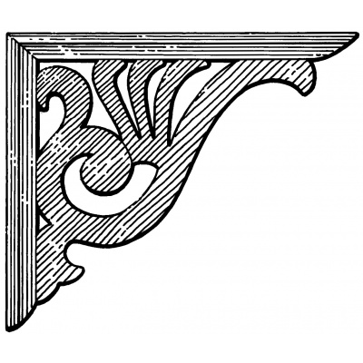 Decorative verandah corner bracket - CB09