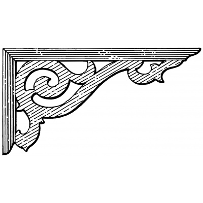 Decorative verandah corner bracket - CB010
