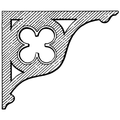 Decorative verandah corner bracket - CB013