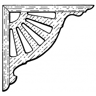 Decorative verandah corner bracket - CB014