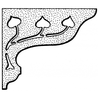Decorative verandah corner bracket - CB028