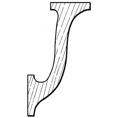 Decorative verandah corner bracket - CB031