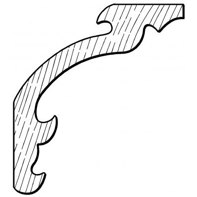Decorative verandah corner bracket - CB032