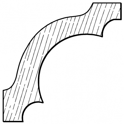 Decorative verandah corner bracket - CB033