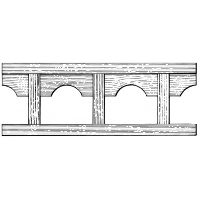 Arch panel assembled fretwork